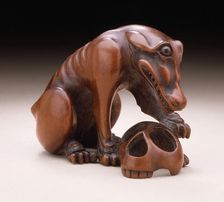 Wolf and Skull, 19th century. Creator: Unknown