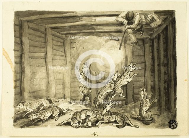 Wolf Hunt in Russia, n.d. Creator: Samuel Howitt.