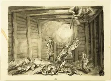 Wolf Hunt in Russia, n.d. Creator: Samuel Howitt