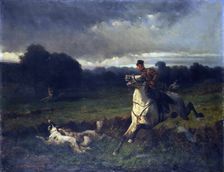 Wolf Hunting, 1863. Creator: Nicolai Egorovich Sverchkov