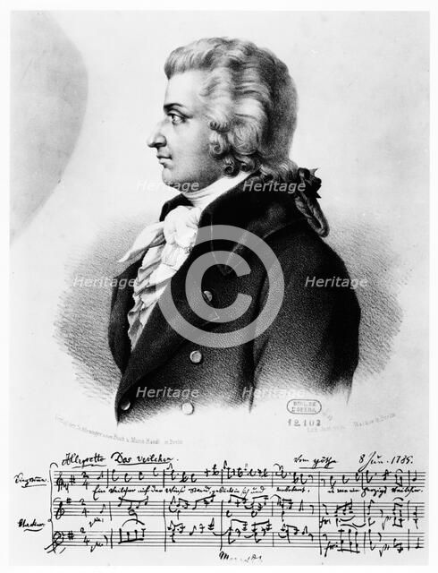 Wolfgang Amadeus Mozart (1756-1791), c1790. Artist: Unknown