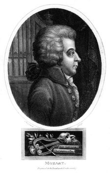 Wolfgang Amadeus Mozart, 18th century Austrian composer, 1819. Artist: John Chapman