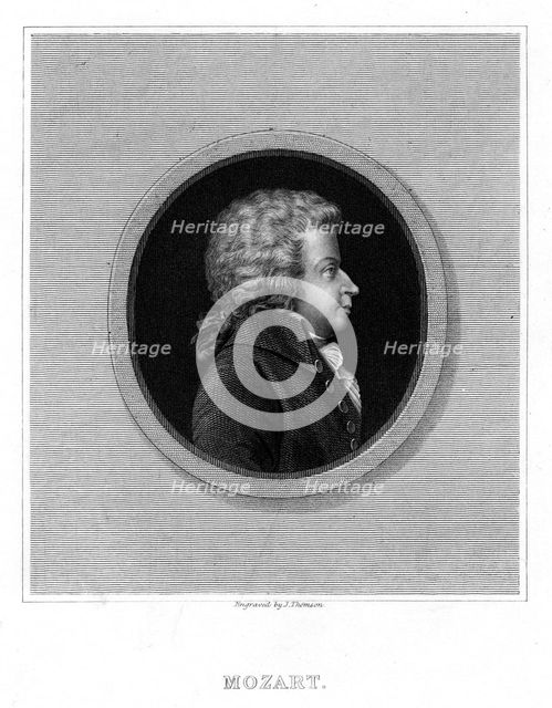 Wolfgang Amadeus Mozart, 18th century Austrian composer, 1837. Artist: Unknown