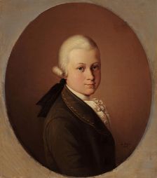Wolfgang Amadeus Mozart as child, 1859. Creator: Bode, Leopold (1831-1906)