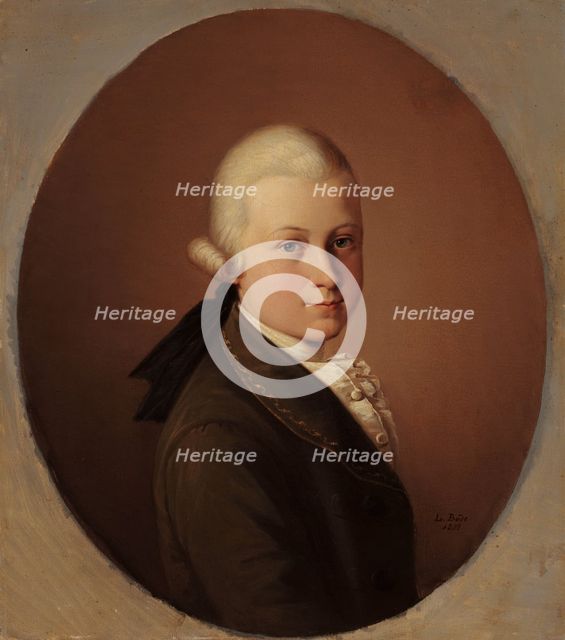 Wolfgang Amadeus Mozart as child, 1859. Creator: Bode, Leopold (1831-1906).