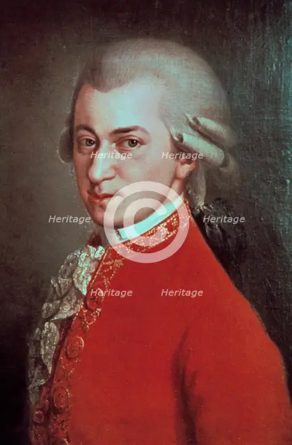 Wolfgang Amadeus Mozart, Austrian composer, c1780.  Artist: Johann Nepomuk Della Croce