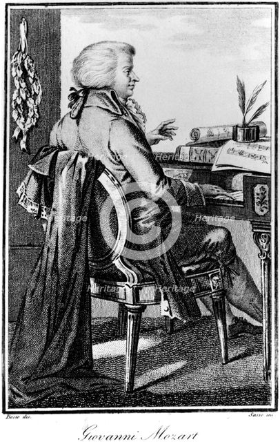Wolfgang Amadeus Mozart, Austrian composer, c1784-1827. Artist: Giovanni Antonio Sasso