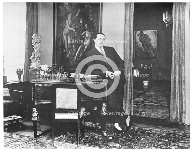 Wolfgang Gurlitt in the study of his gallery at the Potsdamer Strasse, Berlin, c. 1925. Creator: Anonymous.
