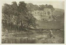 Wolfscote Bridge and Franklyn Rock, Beresford Dale, 1880s. Creator: Peter Henry Emerson