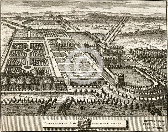 Wollaton Hall and Park Nottingham, Nottinghamshire, c1707. Creator: Johannes Kip.