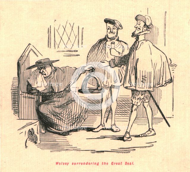 'Wolsey surrendering the Great Seal', 1897.  Creator: John Leech.