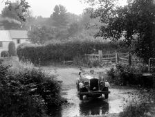 Wolseley competing in the B&HMC Brighton-Beer Trial, Windout Lane, near Dunsford, Devon, 1934. Artist: Bill Brunell