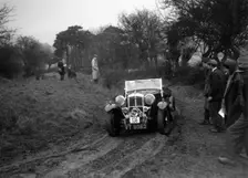 Wolseley Hornet of AK Hunt at the Sunbac Colmore Trial, near Winchcombe, Gloucestershire, 1934. Artist: Bill Brunell