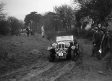 Wolseley Hornet of AK Hunt at the Sunbac Colmore Trial, near Winchcombe, Gloucestershire, 1934. Artist: Bill Brunell