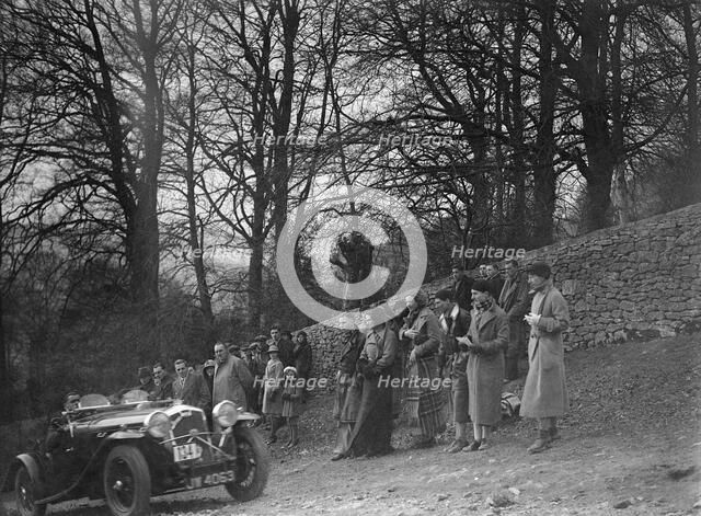 Wolseley Hornet of HK Crawford on Nailsworth Ladder, Sunbac Colmore Trial, Gloucestershire, 1934. Artist: Bill Brunell.