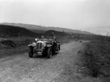 Wolseley Hornet of S Whitelock competing in the Sunbac Inter-Club Team Trial, 1935. Artist: Bill Brunell