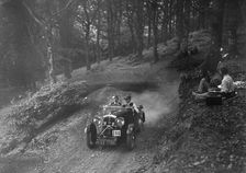 Wolseley Hornet of WAV Davis, B&HMC Brighton-Beer Trial, Fingle Bridge Hill, Devon, 1934. Artist: Bill Brunell