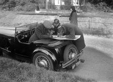 Wolseley Hornet taking part in the Bugatti Owners Club car treasure hunt, 25 October 1931. Artist: Bill Brunell