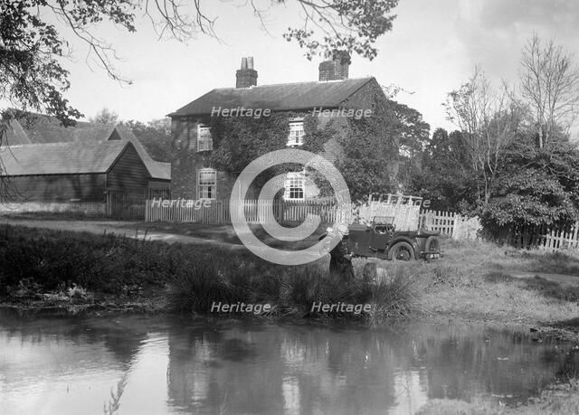 Wolseley Hornet taking part in the Bugatti Owners Club car treasure hunt, 25 October 1931. Artist: Bill Brunell.