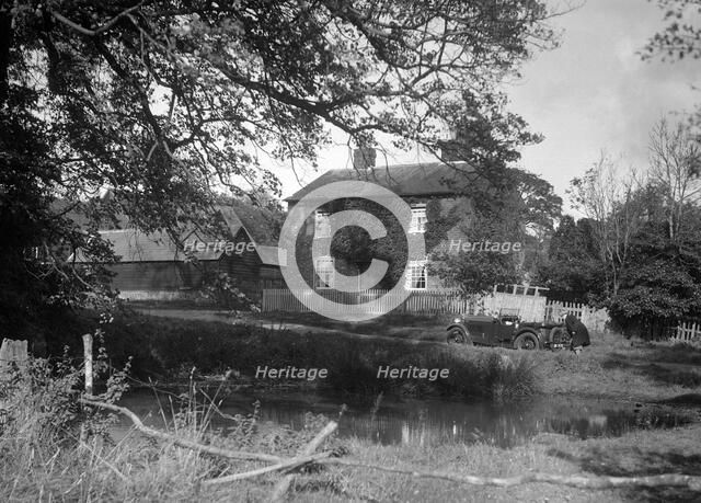 Wolseley Hornet taking part in the Bugatti Owners Club car treasure hunt, 25 October 1931. Artist: Bill Brunell.