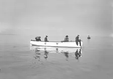 Wolseley Motor Co launch with ladies on board. Creator: Kirk & Sons of Cowes