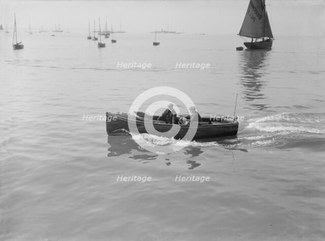 Wolseley motor launch under way, 1914. Creator: Kirk & Sons of Cowes.