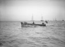 Wolseley motor launch under way, 1911. Creator: Kirk & Sons of Cowes