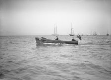 Wolseley motor launch under way, 1911. Creator: Kirk & Sons of Cowes