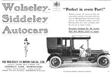 Wolseley-Siddeley Autocars - "Perfect in every Part! 1909. Creator: Unknown