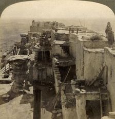 Wolpi...a chief "pueblo" of the mysterious Moki race (Cliff Dwellers), Arizona, U.S.A. 1901. Creator: Underwood & Underwood