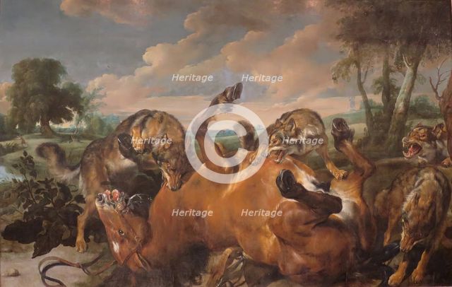 Wolves Attacked the Horse, 1630. Creators: Jan Wildens, Paul de Vos.
