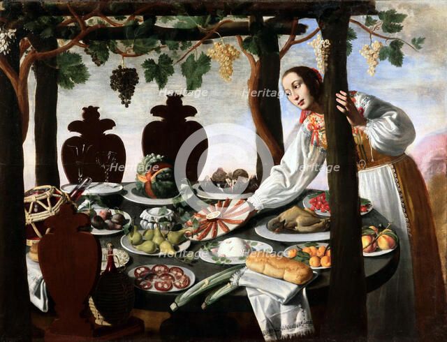 Woman covering the table, Mid of 1600s.