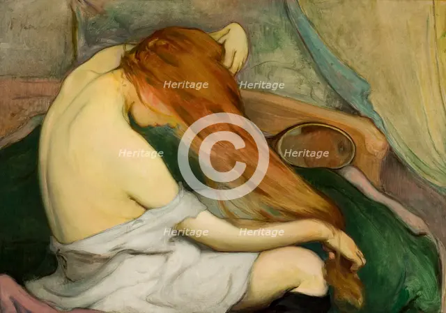 Woman Combing Her Hair, 1897. Creator: Wladyslaw Slewinski.