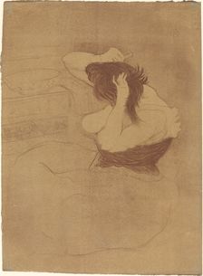 Woman Combing Her Hair (Femme qui se peigne), 1896. Creator: Henri de Toulouse-Lautrec