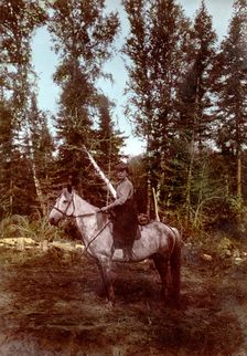 Woman Construction School Trainee at Work in Tomsk Province, 1906-1908. Creator: Dorozhno-Stroitel'nyi Otdel