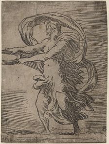 Woman Carrying a Tray, 1527/1530. Creator: Master FP