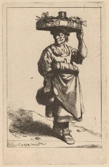 Woman Carrying a Basket. Creator: Cornelis Bega