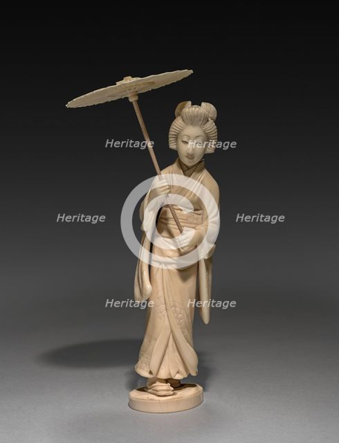Woman Carrying a Parasol, Late 1800s- Early 1900s. Creator: Unknown.