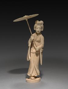 Woman Carrying a Parasol, Late 1800s- Early 1900s. Creator: Unknown