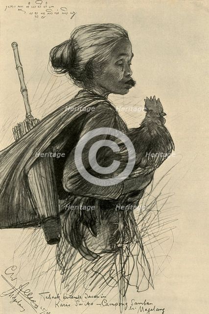 Woman chewing tobacco, Magelang, Java, 1898. Creator: Christian Wilhelm Allers.
