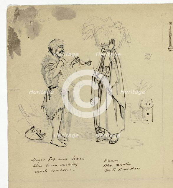 Woman and Beggar, n.d. Creator: Unknown.