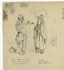 Woman and Beggar, n.d. Creator: Unknown