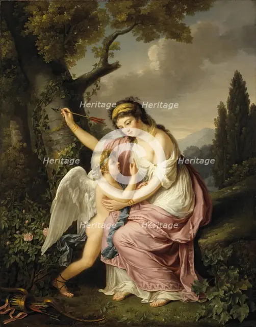 Woman and Cupid, 1792. Creator: Marie Victoire Lemoine.