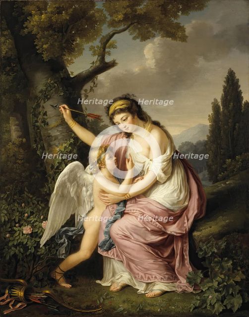 Woman and Cupid, 1792. Creator: Marie Victoire Lemoine.