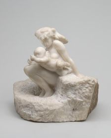 Woman and Child (originally Première Impression d'Amour), model c. 1885, carved c. 1900-1901. Creator: Auguste Rodin