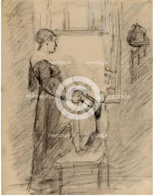 Woman and Child at Window, 1825-1841. Creator: David Wilkie.