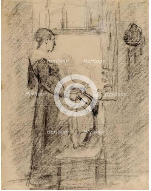 Woman and Child at Window, 1825-1841. Creator: David Wilkie.