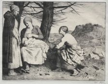 Woman and Child, c. 1886. Creator: William Strang (British, 1859-1921)