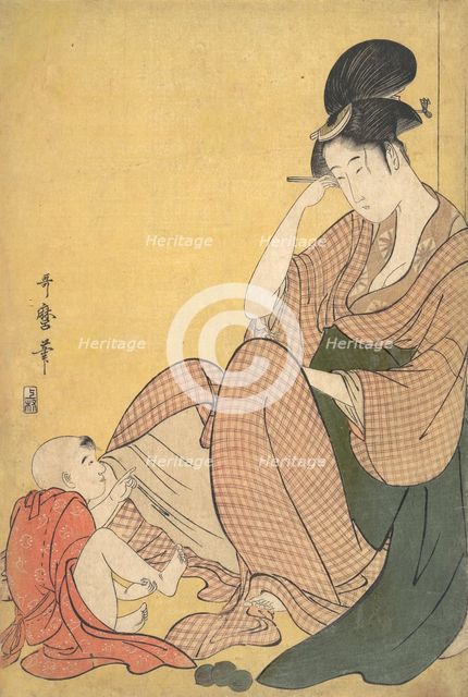 Woman and Child, ca. 1794-95. Creator: Kitagawa Utamaro.