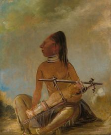 Woman and Child, Showing How the Heads of Children are Flattened, (1837-1839?) Creator: George Catlin